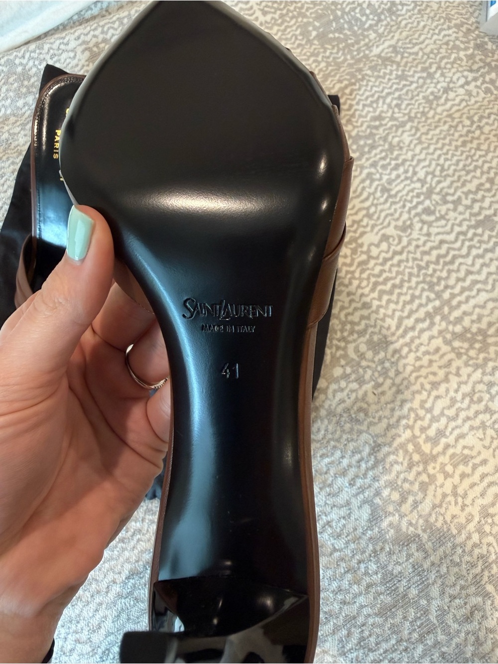 Brand new Saint Laurent Brown Babylone Mule - Picture 5 of 6